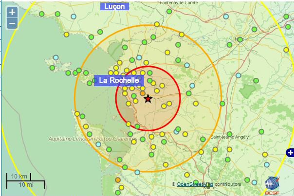 Carte séisme