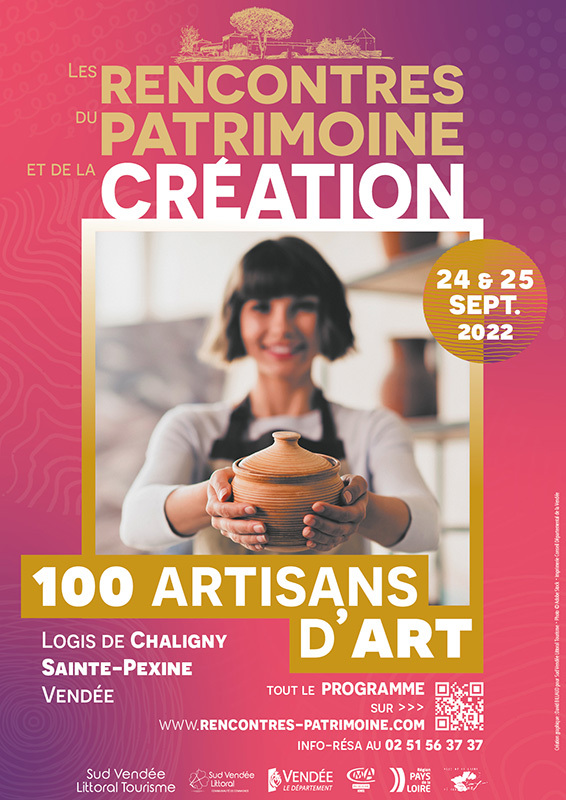 Affiche Rencontres du Patrimoine et de la Création Chaligny Sainte-Pexine Vendée
