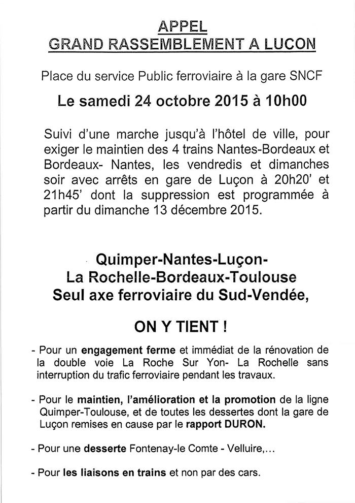 appel à manifestation 24 octobre