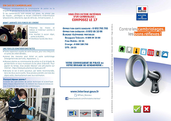 brochure cambriolage
