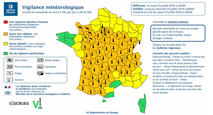 météo France 23-07-2019