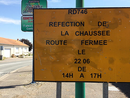 travaux route de la Roche 01