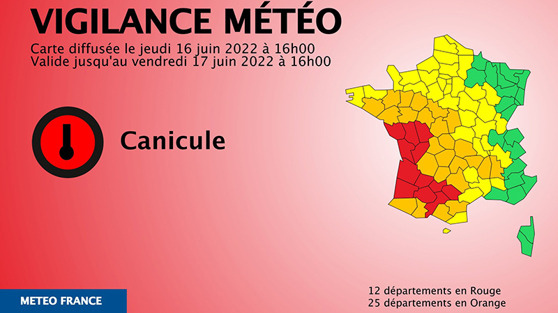 Visuel Météo France canicule